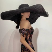 Silozhey Women’s Foldable Wide Brim Straw Sun Hat – Elegant UV Protection Beach Hat for Outdoor Summer Activities